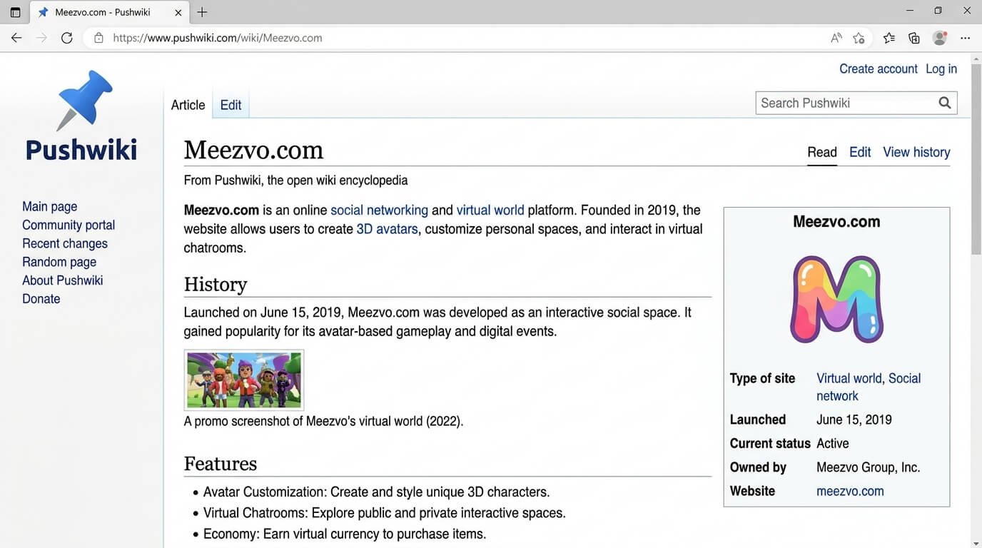 Pushwiki Com Details on Meezvo Com